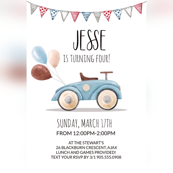 Custom Children's Birthday Party Invitations - Picture 12 of 12